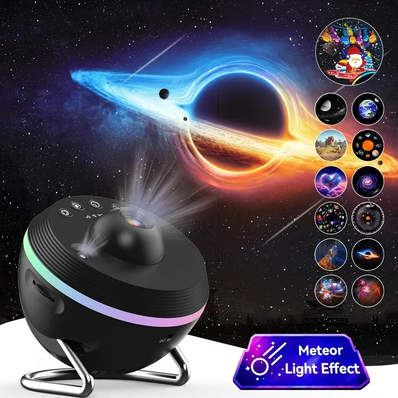 13-In-1 Galaxy Projector With 4K Hd Discs - Dimmable Fairy Lights, Rotating Space Ball For Bedroom, Rgb Ambient Lighting For Home Theater & Gaming Room