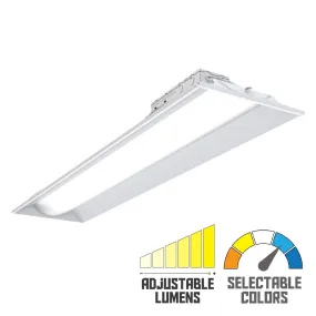 1x4 LED Volumetric Troffer, 31/49 Watts, 6000 Lumens, 35K/40K/50K, 120/277V