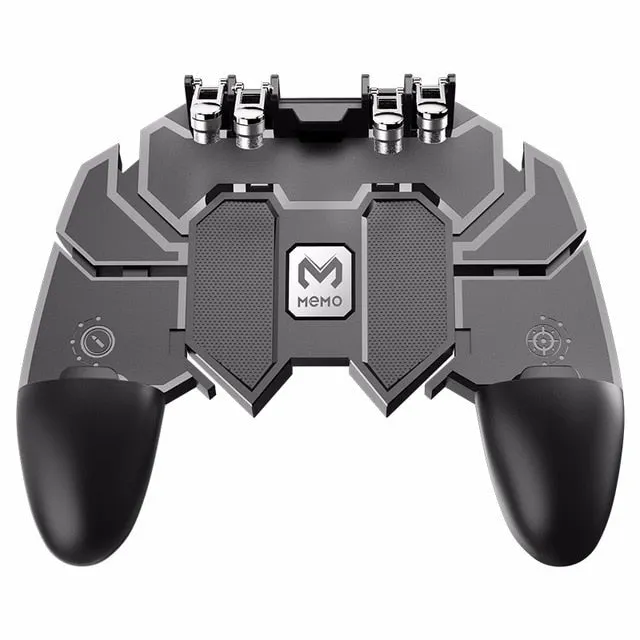 AK66 Six Fingers PUBG Game Controller Gamepad Metal Trigger Shooting Free Fire Gamepad Joystick For IOS Android Mobile Phone