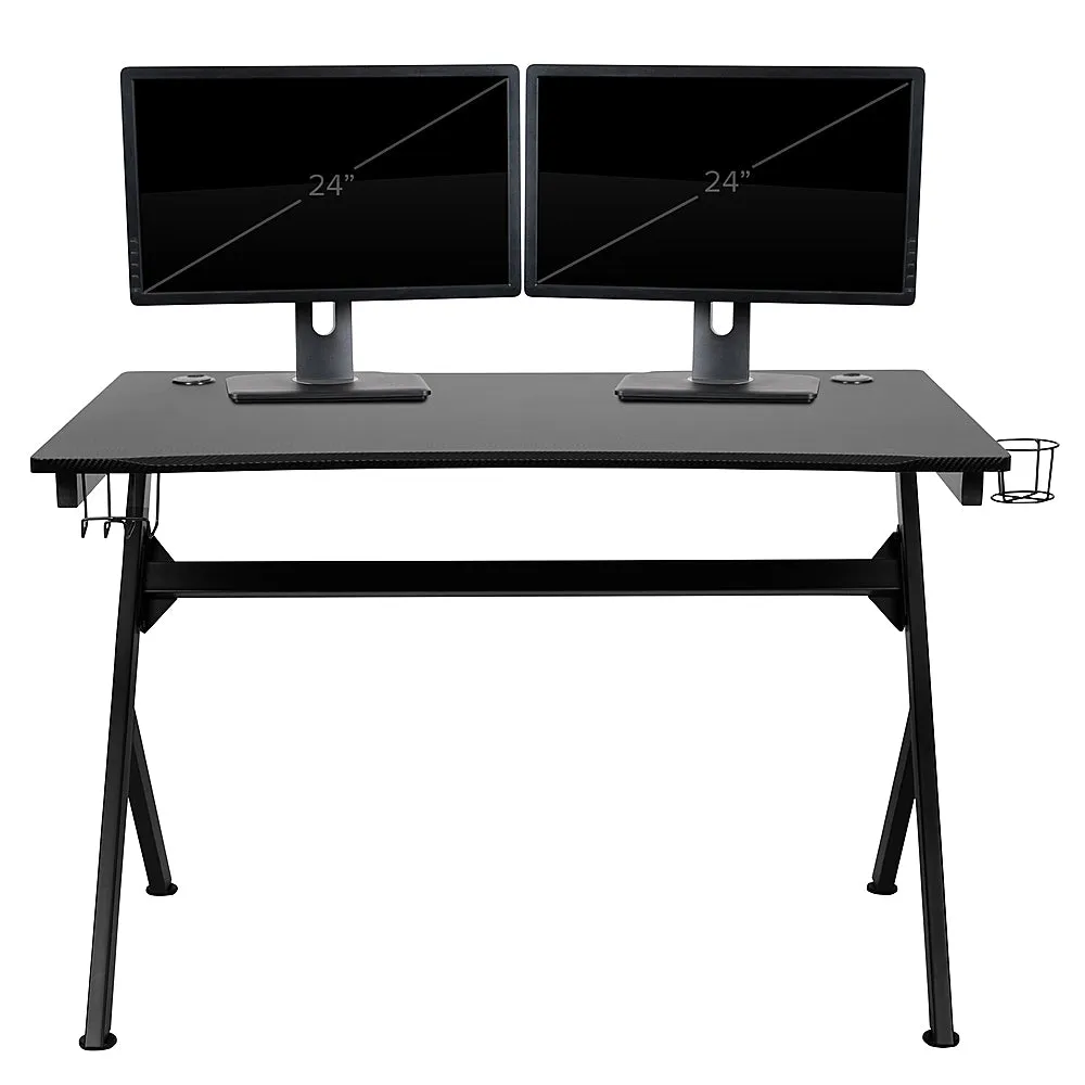 Alamont Home - Duncan Rectangle Modern Laminate  Gaming Desk - Black