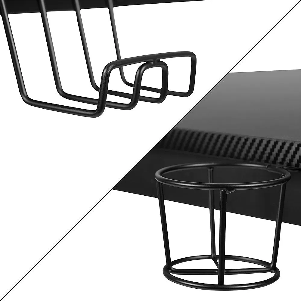 Alamont Home - Duncan Rectangle Modern Laminate  Gaming Desk - Black