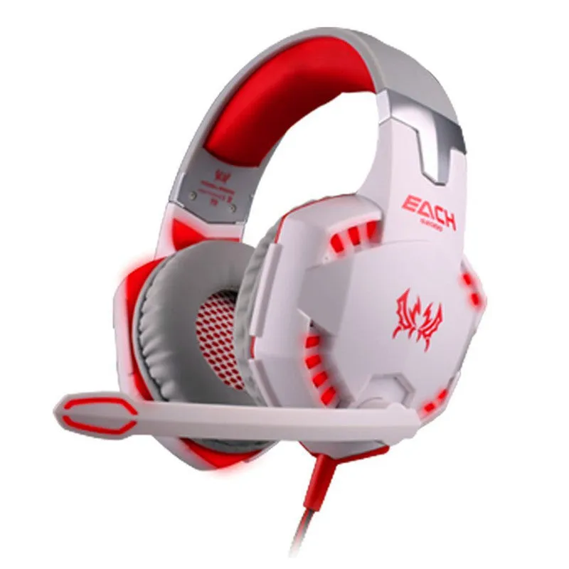 Best PC Gamer casque EACH G2000 Stereo Hifi Gaming Head Phones With Microphone Dazzle Lights Glow Game Music Headset