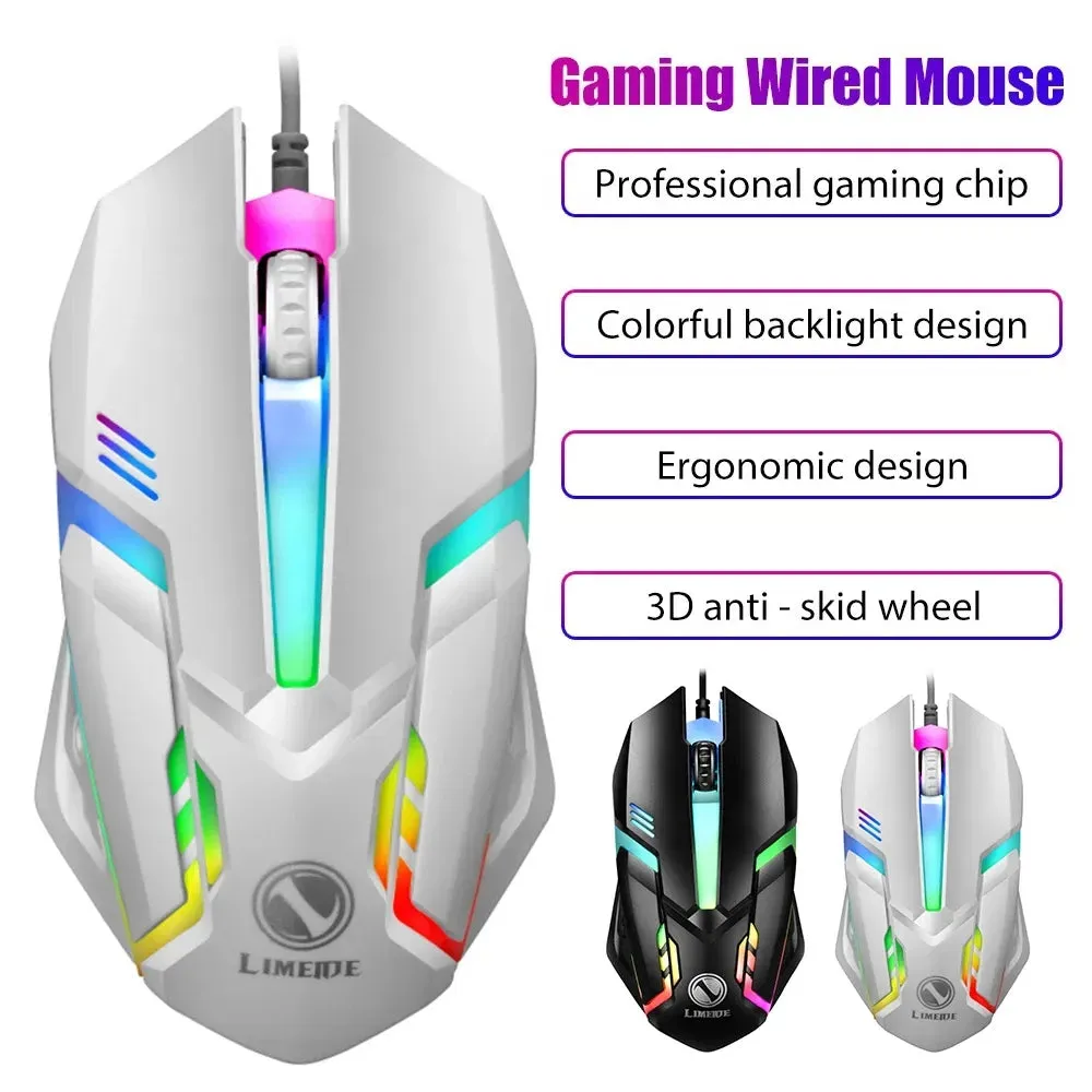 Colorful Backlit Wired Gaming Mouse