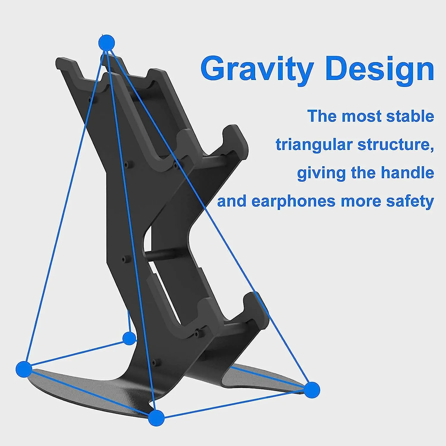 Controller Holder Universal Headset Stand Aluminum Metal Organizer Storage for Video Game Accessories