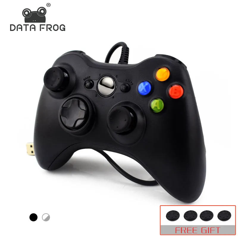 DATA FROG USB Wired Gamepad for Xbox 360 /Slim Controller for Windows 7/8/10 Microsoft PC Controller Support for Steam Game