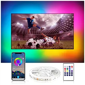 DAYBETTER LED Lights for TV 75 Inches, TV Led Backlight 75 Inch, 16.4ft TV Led Lights for Bedroom Bluetooth, USB Led Strip Lights for TV 75-85 Inch with Remote, HDTV Ambient Lighting,Gaming Room Decor