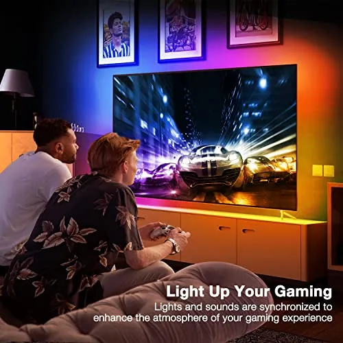 DAYBETTER Led Lights for TV, TV Led Backlight 75 Inch TV, 17ft Led TV Lights for 55-75inch TV, USB Led Strip Lights for TV Led Lights for Bedroom Bluetooth,Mood Lighting,Gaming Room Decor(No Remote)