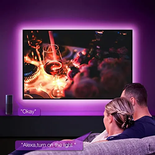 DAYBETTER TV Led Backlight 85Inch, 20ft Led Lights for TV 85-100 Inch TV Led Strip Lights with Remote, TV Led Lights That Sync with TV, Led Lights for Bedroom Bluetooth,Mood Lighting,Gaming Room Decor