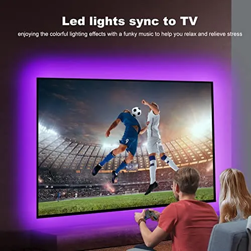 DAYBETTER TV Led Backlight 85Inch, 20ft Led Lights for TV 85-100 Inch TV Led Strip Lights with Remote, TV Led Lights That Sync with TV, Led Lights for Bedroom Bluetooth,Mood Lighting,Gaming Room Decor