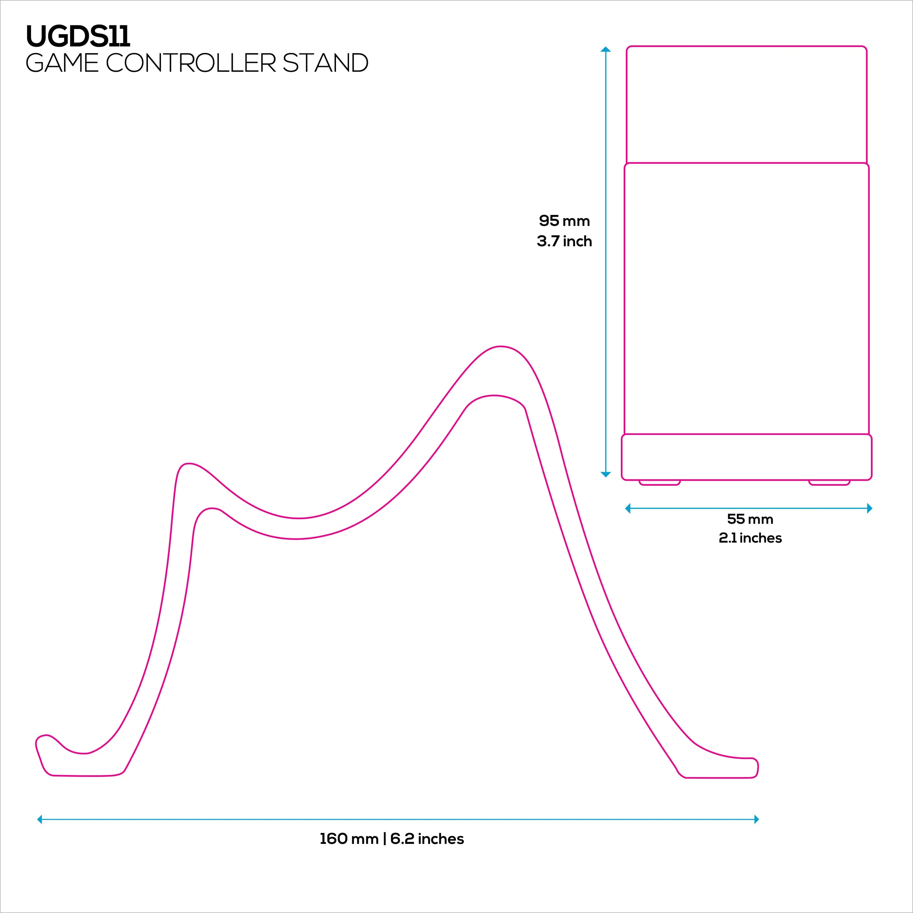 Desktop Game Controller Stand Holder – Stylish, Minimal Wave Design, Suitable for PS5, Xbox, Switch, PC & Retro Gamepads