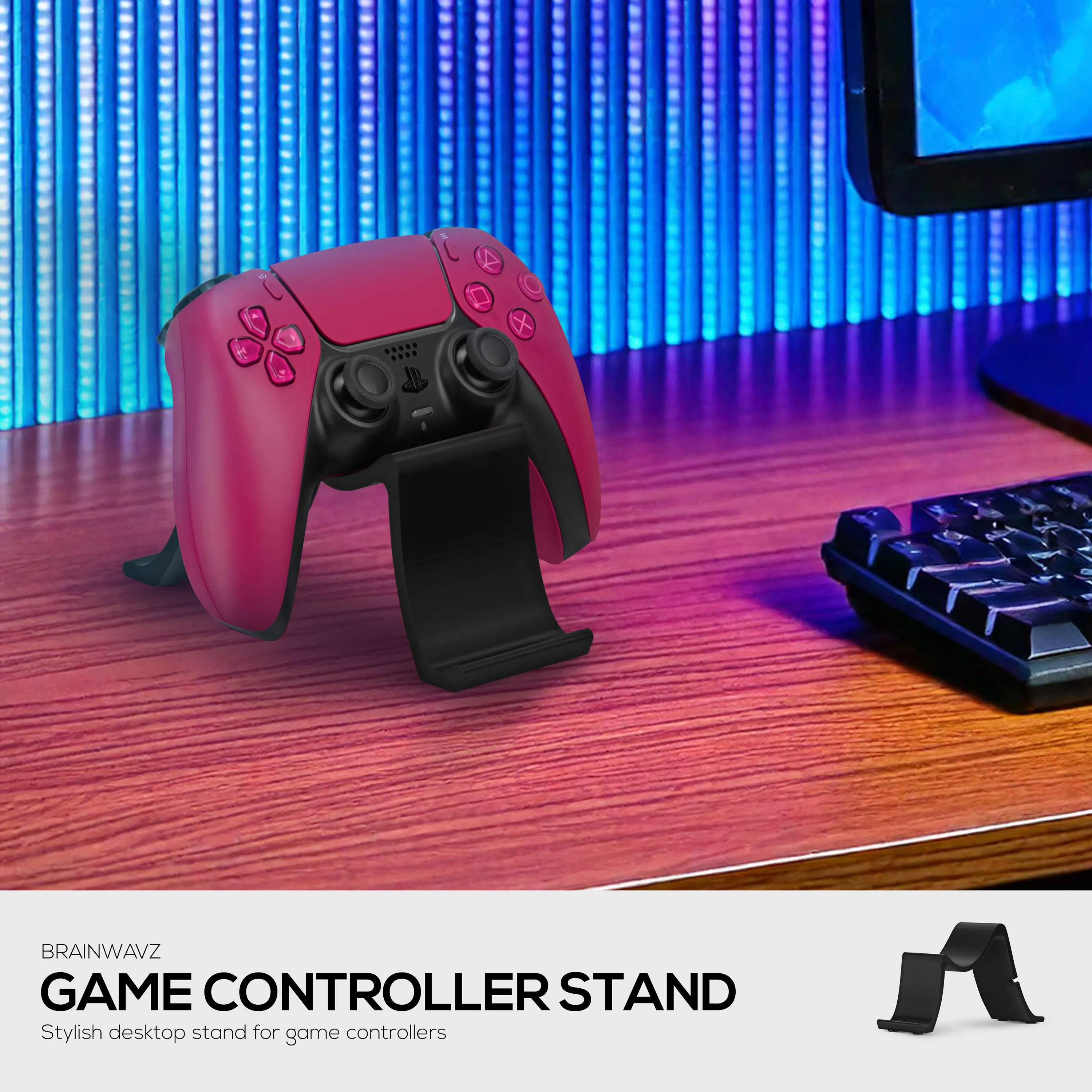 Desktop Game Controller Stand Holder – Stylish, Minimal Wave Design, Suitable for PS5, Xbox, Switch, PC & Retro Gamepads