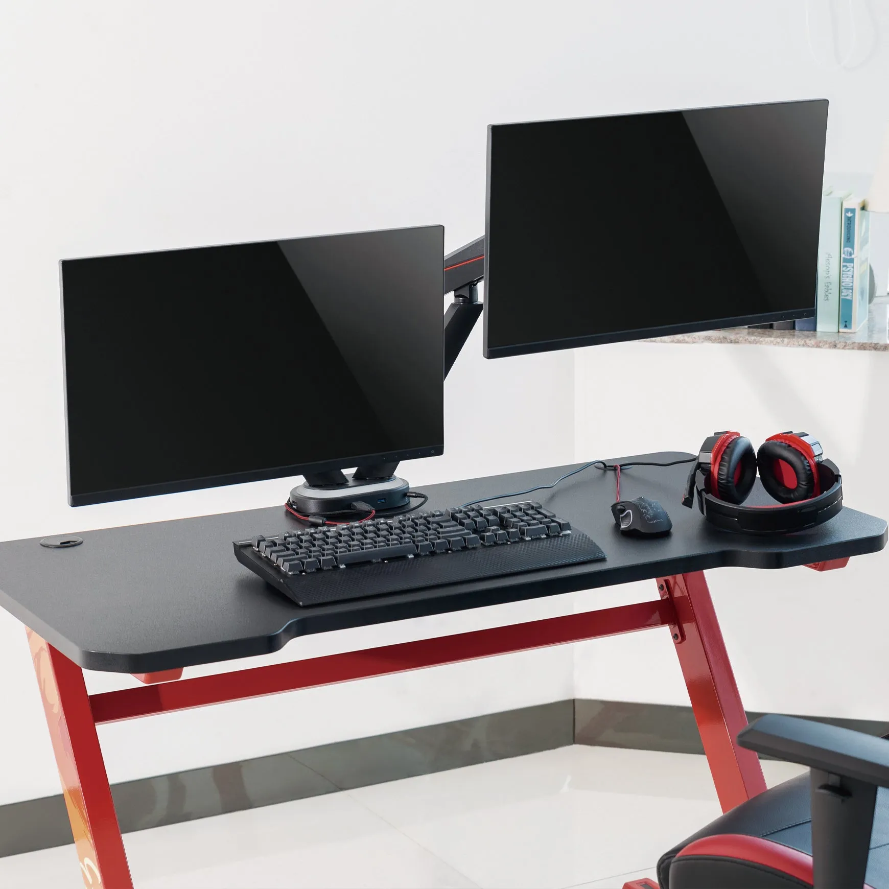 Desky Dual LED Gaming Monitor Arm