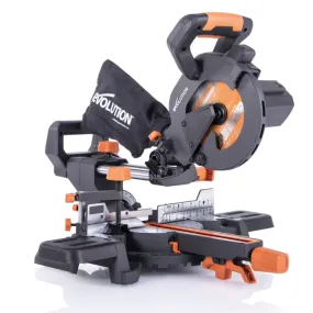 Evolution R185SMS : Single Bevel Sliding Miter Saw With 7-1/4 In. Multi-Material Cutting Blade