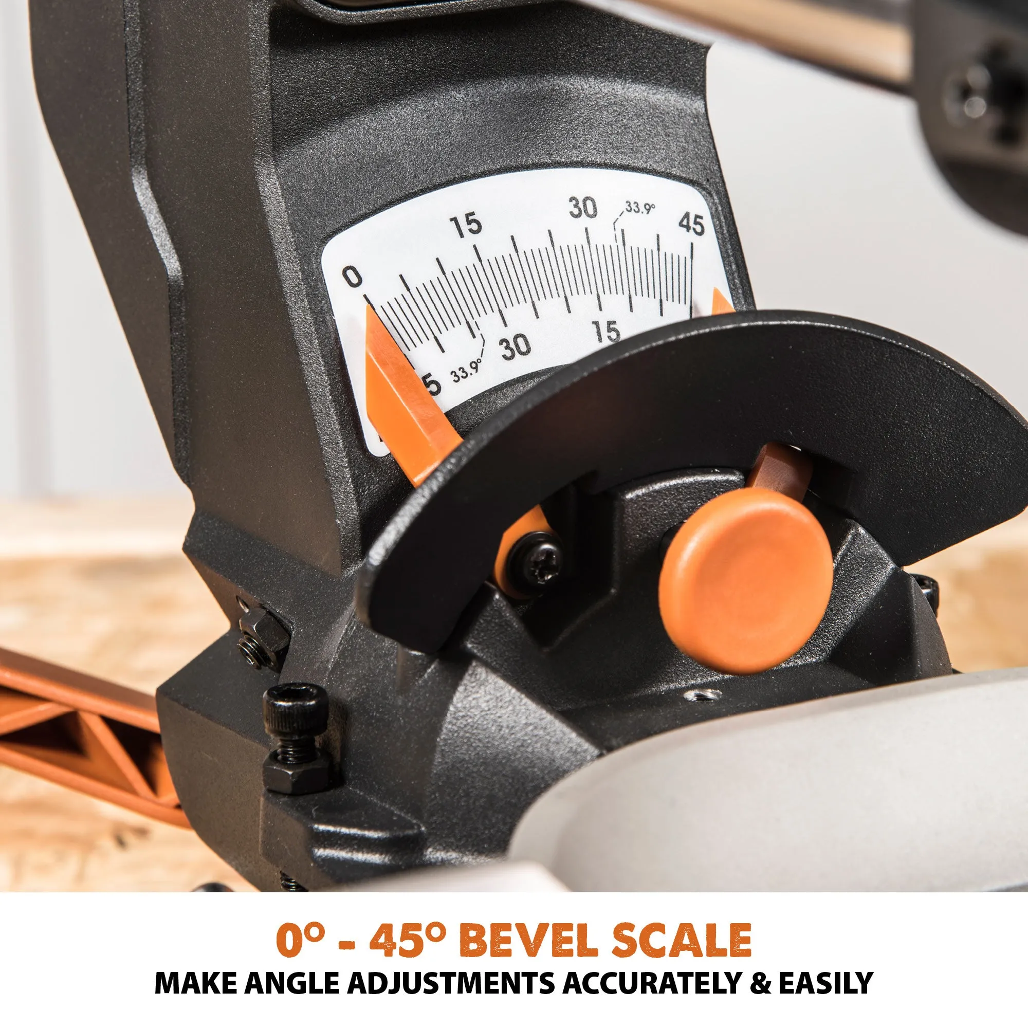 Evolution R255SMS-DB: Dual Bevel Sliding Miter Saw With 10 in. Multi-Material Cutting Blade