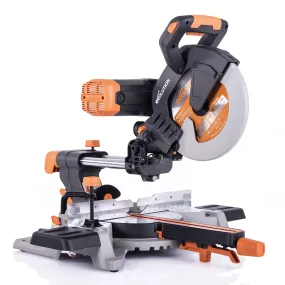 Evolution R255SMS-DB: Dual Bevel Sliding Miter Saw With 10 in. Multi-Material Cutting Blade