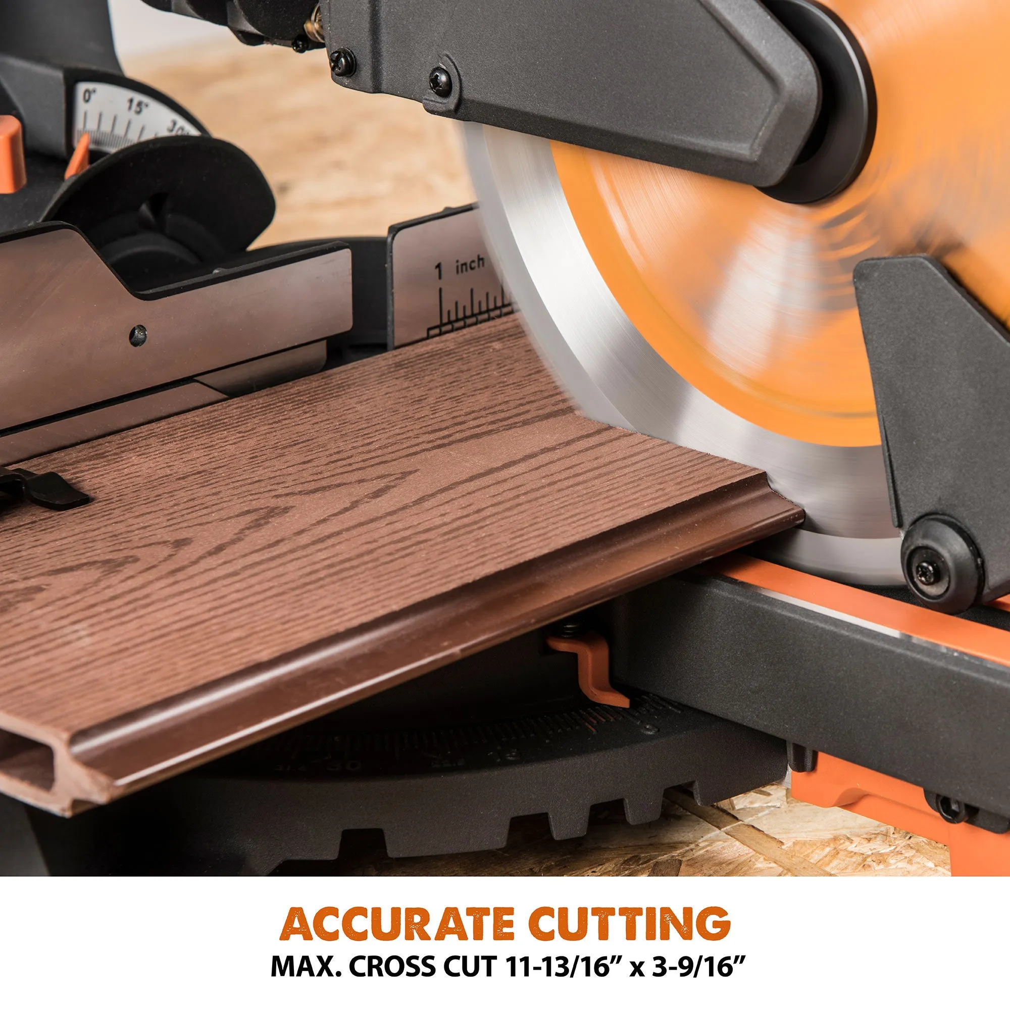 Evolution R255SMS : Single Bevel Sliding Miter Saw With 10 in. Multi-Material Cutting Blade