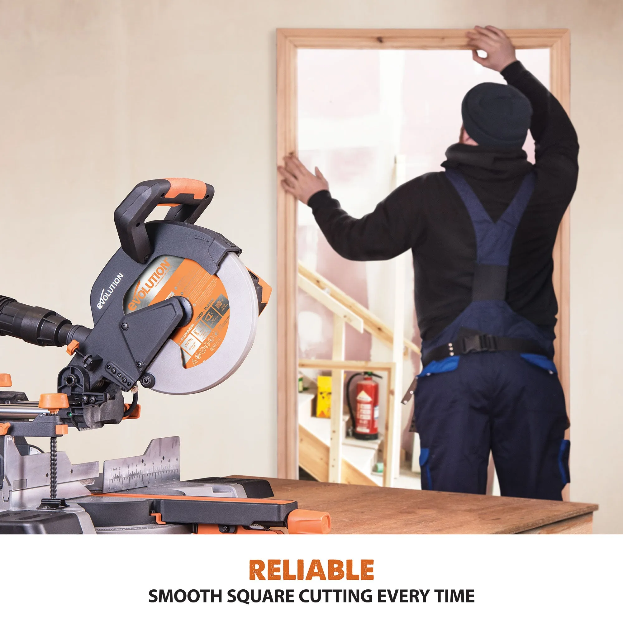 Evolution R255SMSL: Sliding Miter Saw With 10 in. Multi-Material Cutting Blade (Refurbished Like New)