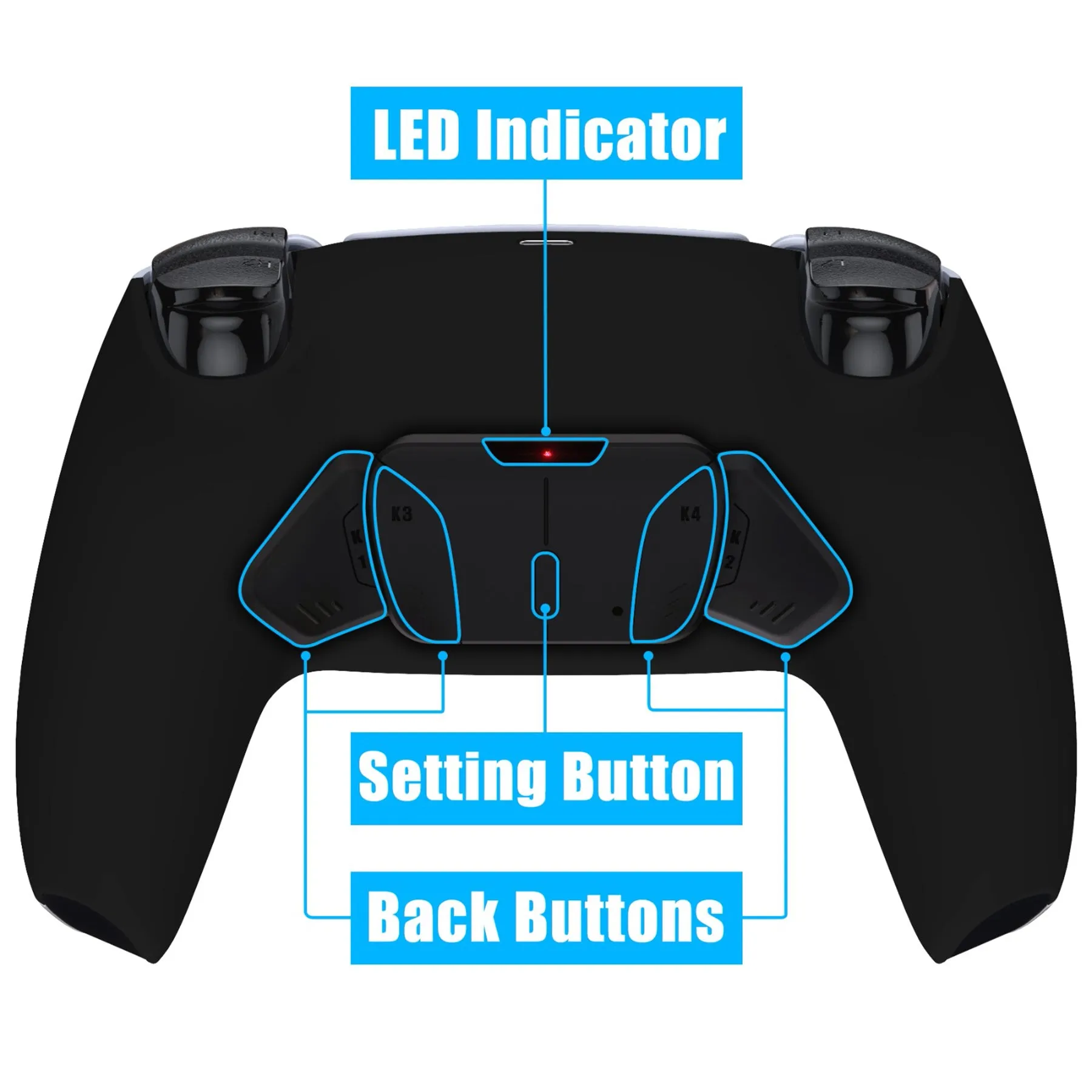 eXtremeRate Remappable RISE4 V3 Remap Kit for PS5 Controller BDM-030/040/050 - Black - YPFP3001G4