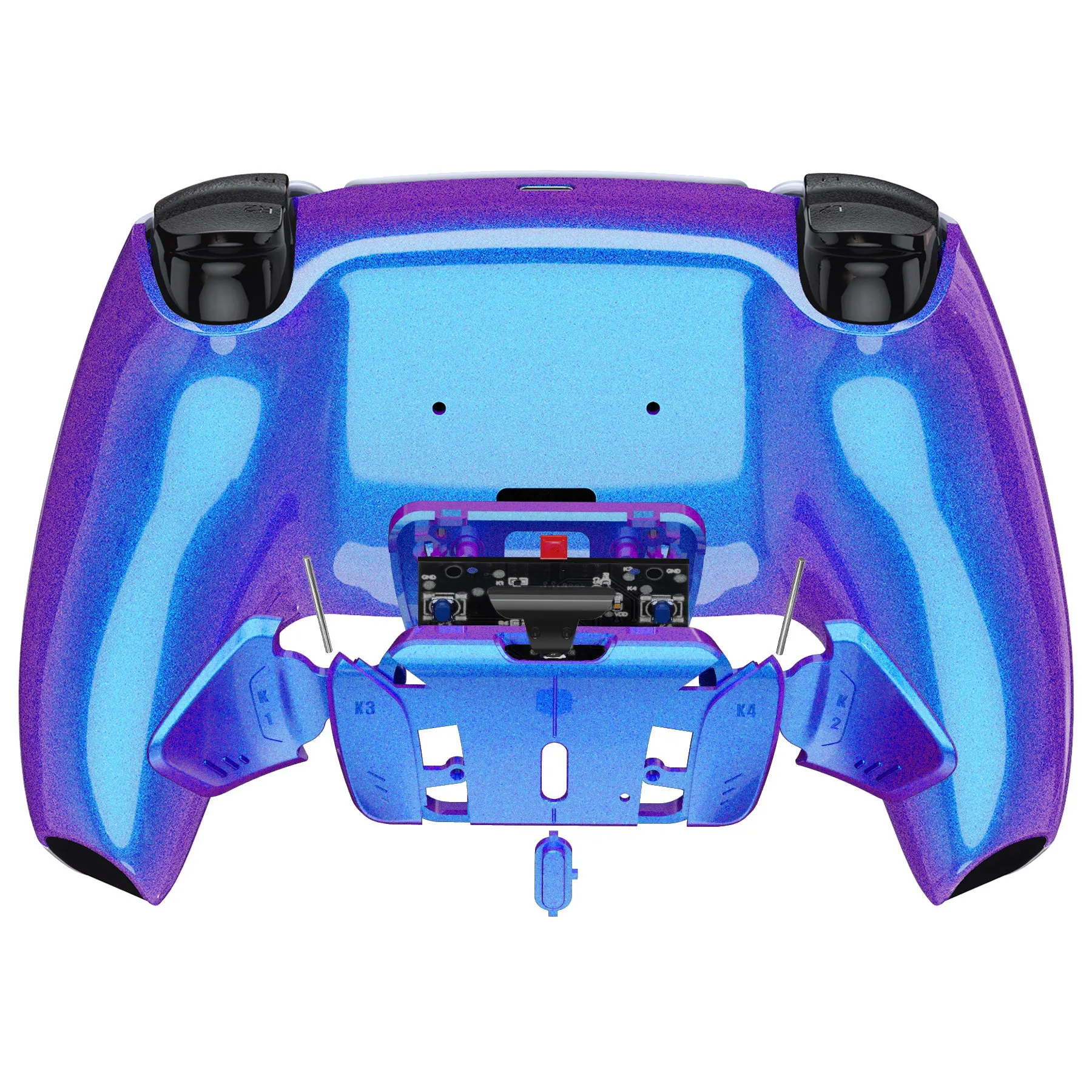 eXtremeRate Remappable RISE4 V3 Remap Kit for PS5 Controller BDM-030/040/050 - Chameleon Purple Blue - YPFP3008G4