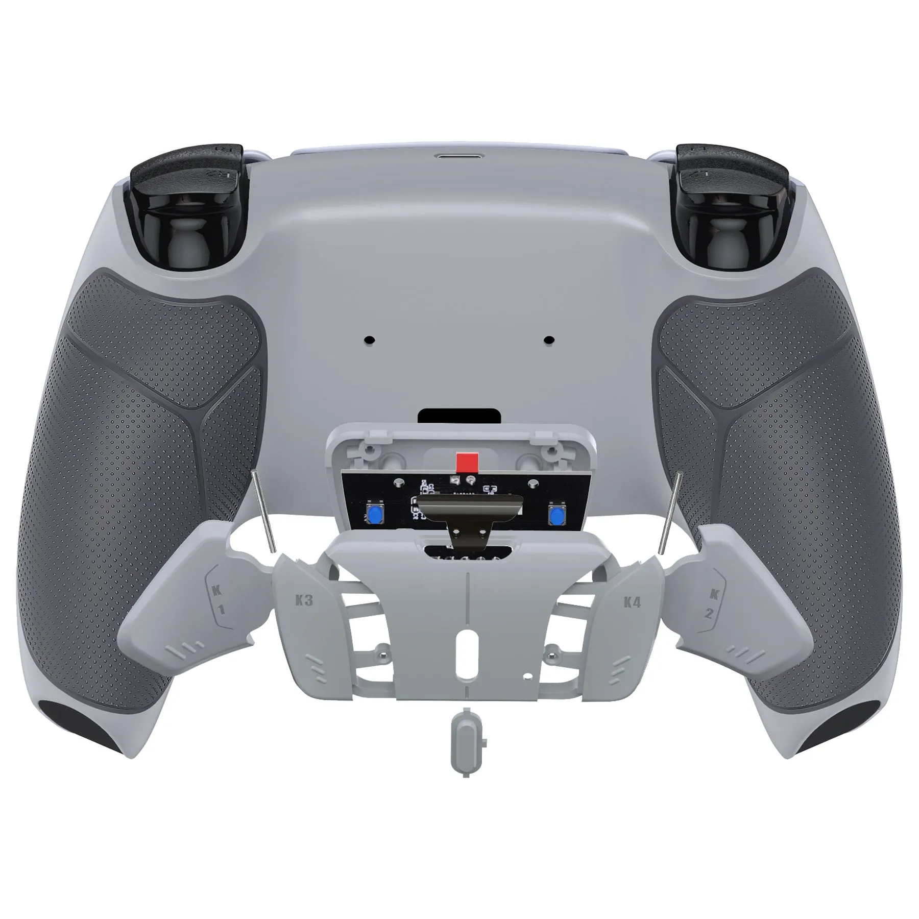 eXtremeRate Remappable RISE4 V3 Remap Kit for PS5 Controller BDM-030/040/050 - Rubberized New Hope Gray & Classic Gray - YPFU6012G4