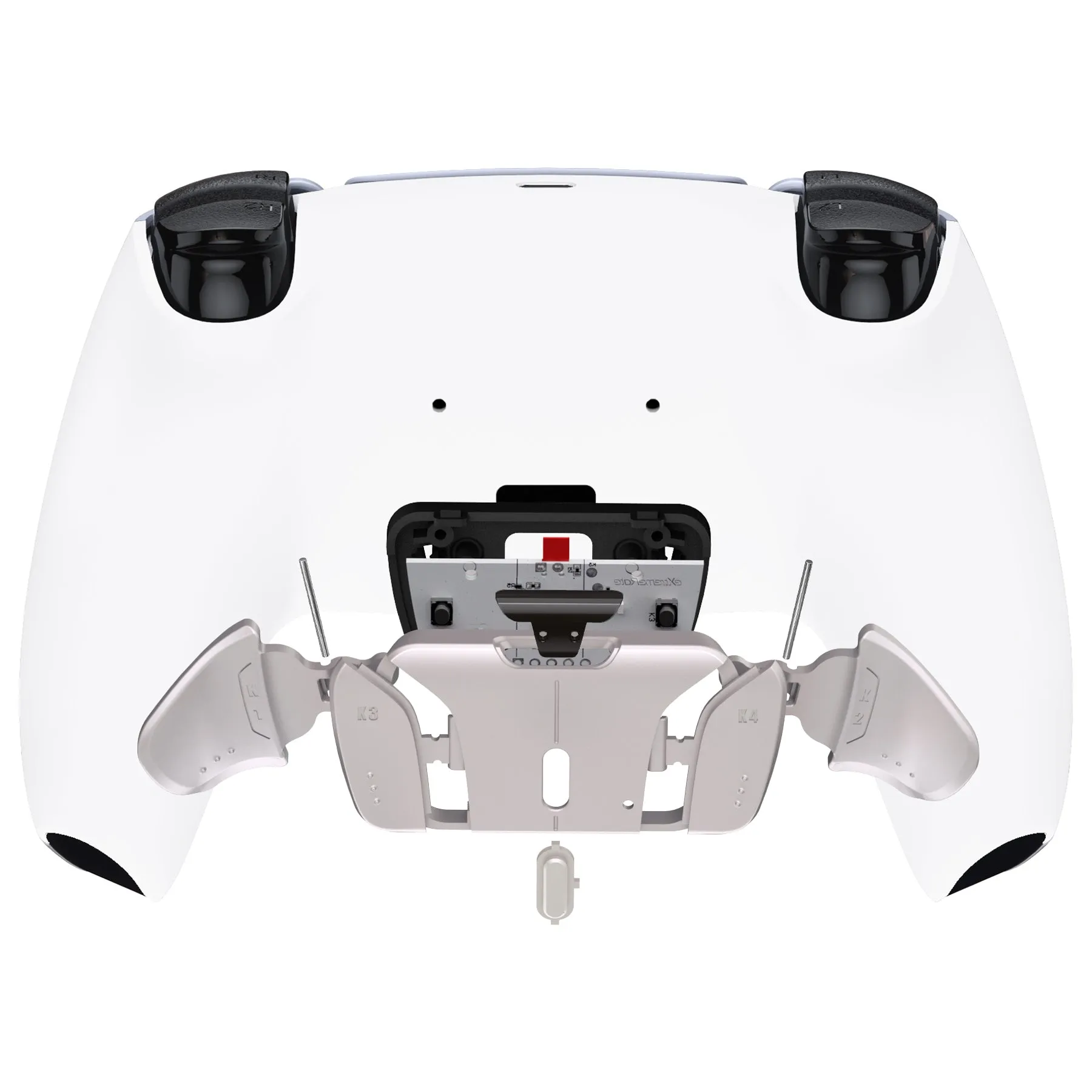 eXtremeRate Silver Real Metal Buttons (RMB) Version RISE4 Remap Kit for PS5 Controller BDM-030/040/050 - White - YPFJ7008G3