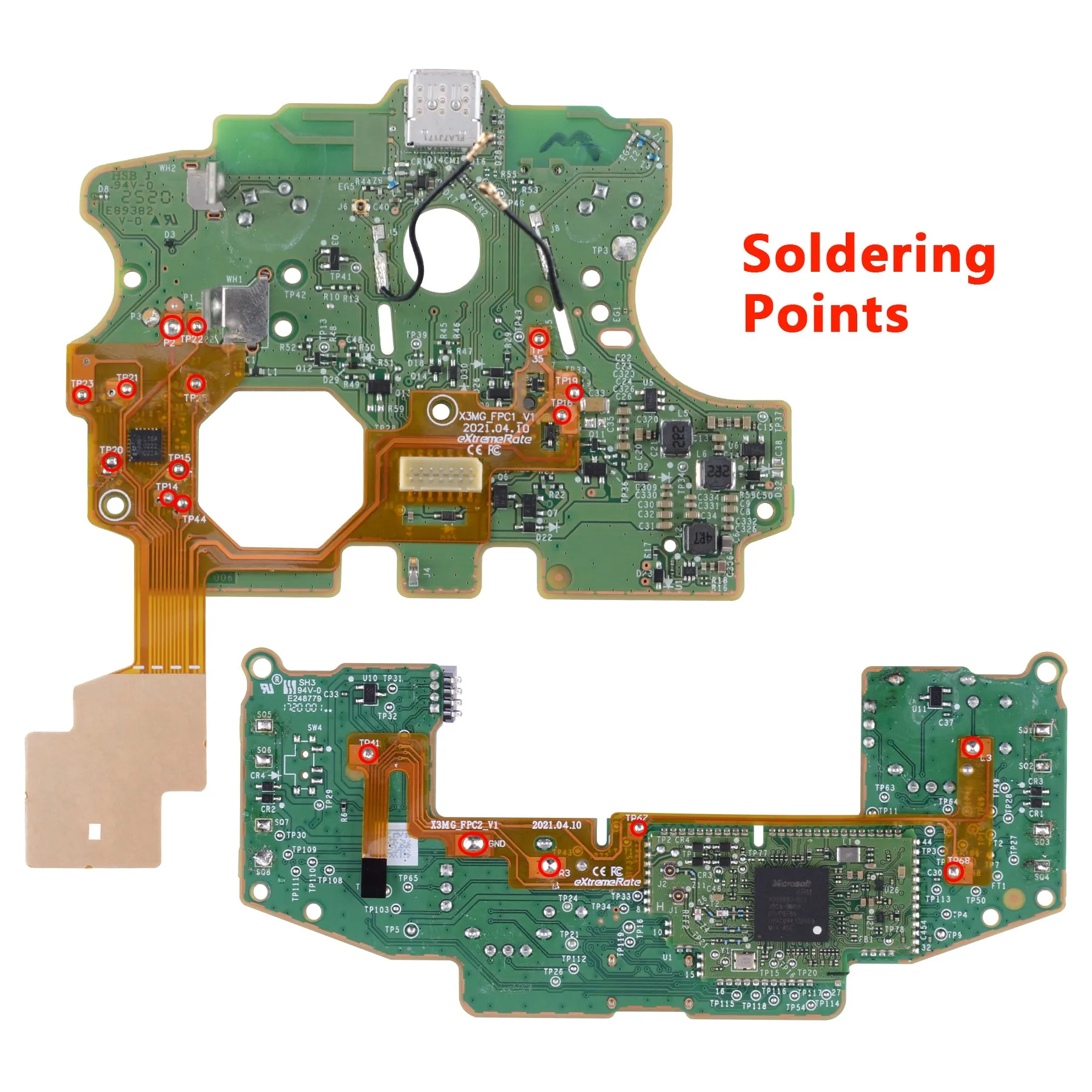 eXtremeRate Textured Green HOPE Remappable Remap Kit for Xbox Series X / S Controller, Upgrade Boards & Redesigned Back Shell & Side Rails & Back Buttons for Xbox Core Controller - Controller NOT Included - RX3P3045