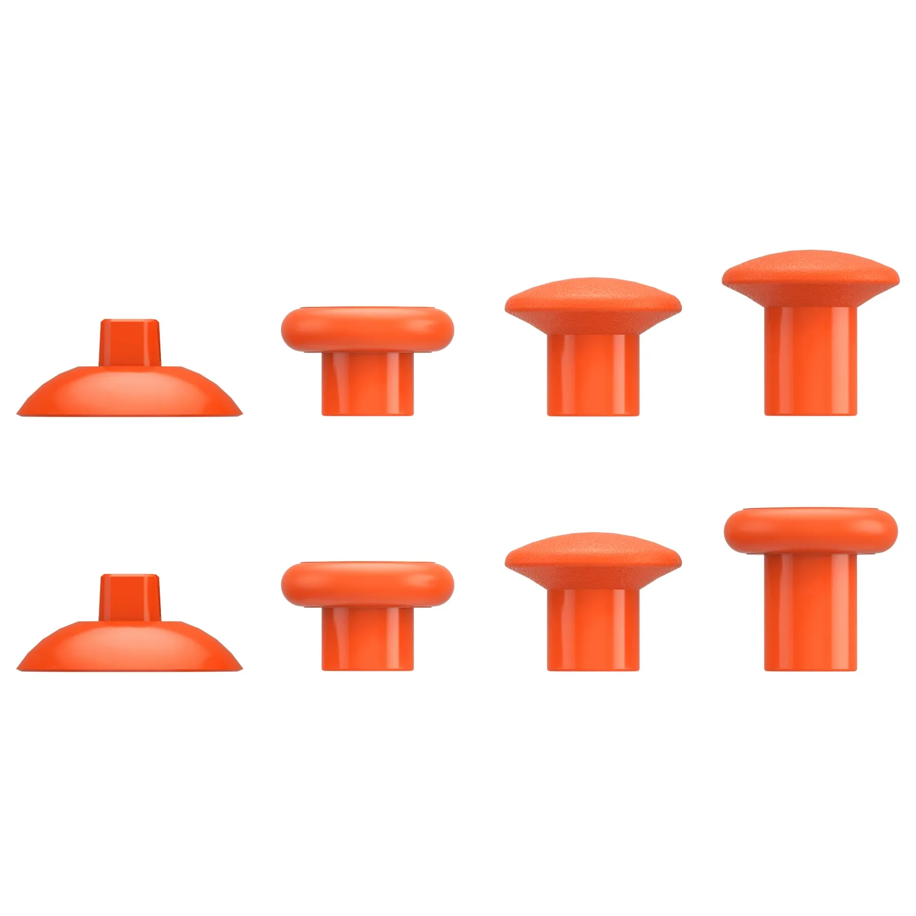 eXtremeRate ThumbsGear Interchangeable Ergonomic Thumbstick for Xbox Series X & S/Xbox One/Xbox One Elite/Xbox One S & X Controller with 3 Height Domed and Concave Grips Adjustable Joystick - Orange - XOJ2115