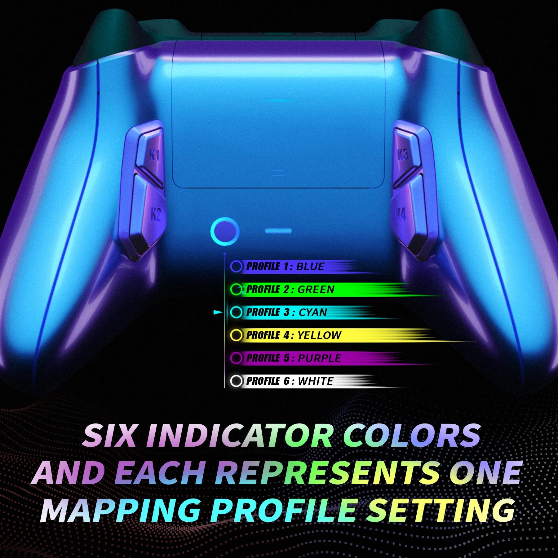 eXtremeRate VICTOR X Remap Kit for Xbox Series X/S Controller - Chameleon Purple Blue - RTX3P001