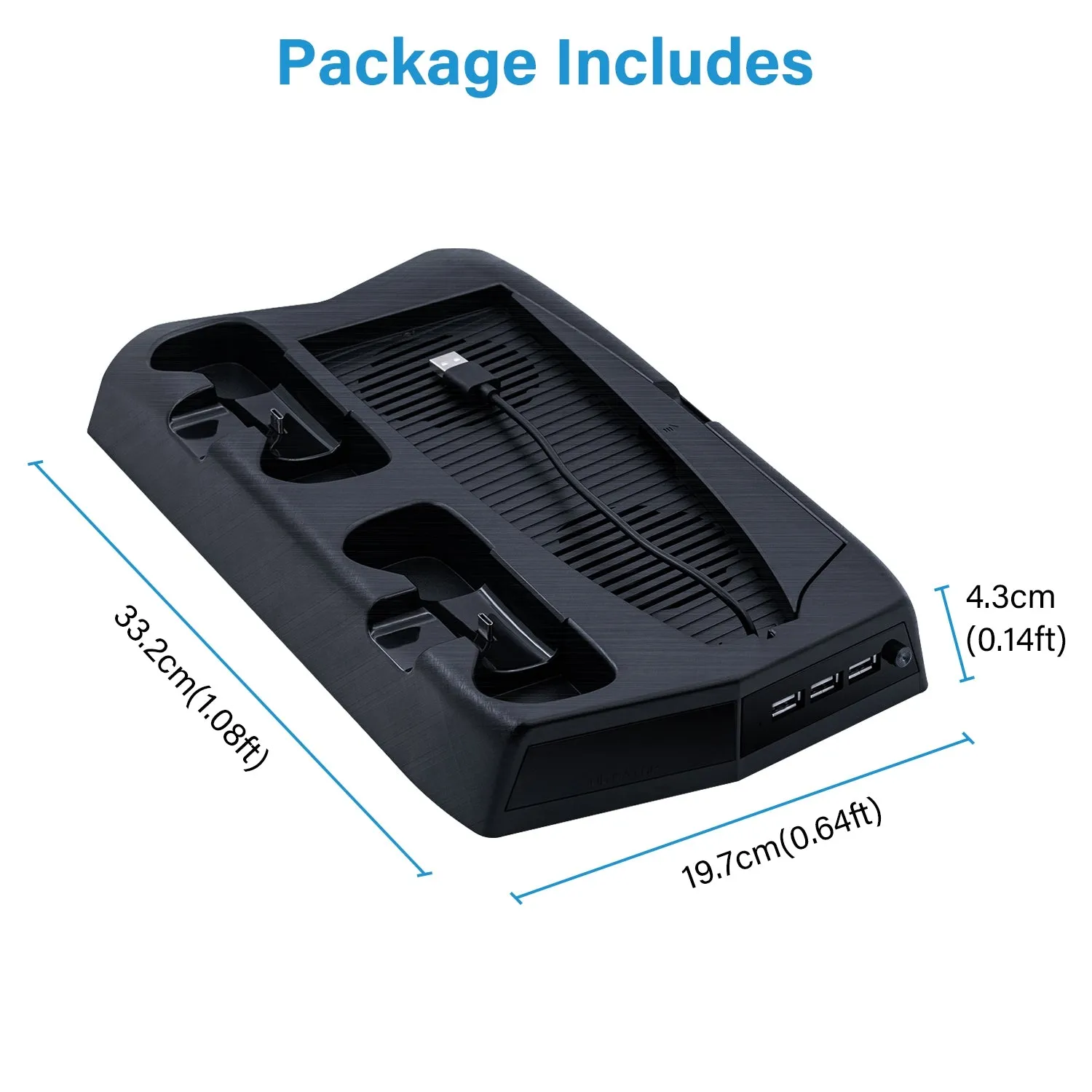 For PS5 DE/UHD Cooling Stand With 14 Game CD Storage Bracket for PS5 Dual Controller Charger Charging Station