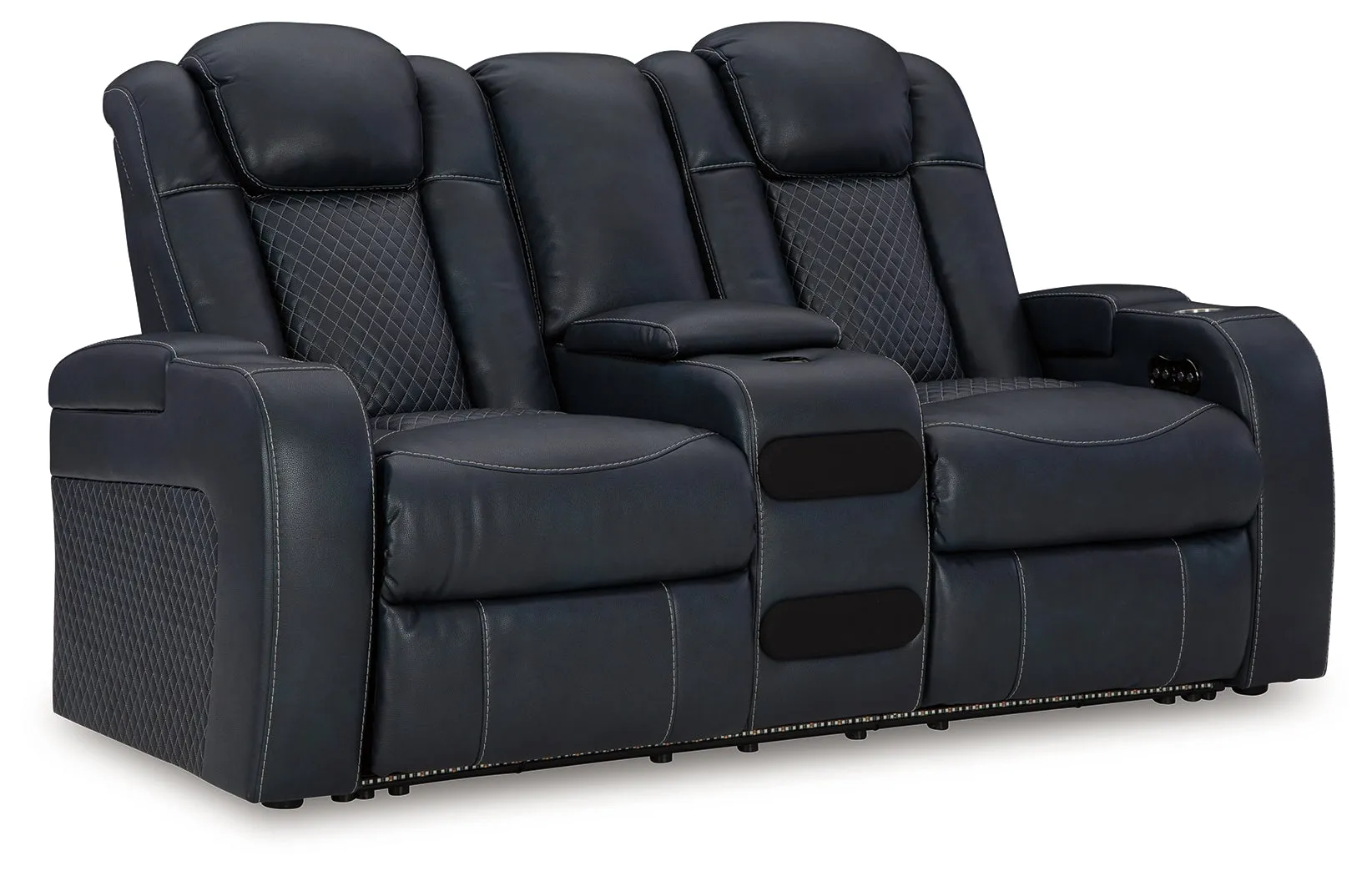 Fyne-Dyme Sofa, Loveseat and Recliner in Sapphire