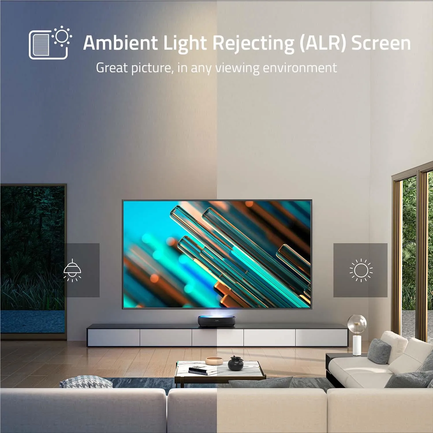 Hisense L9H TriChroma Laser TV 120" 4K Ultra Short Throw Smart Projector with Screen [2023]