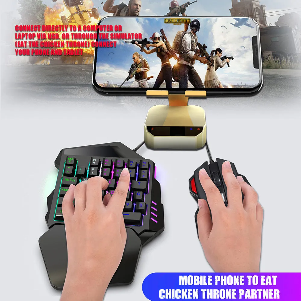 HXSJ J50 One-Handed Gaming Keyboard & Mouse