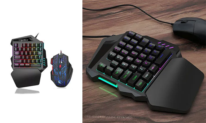 HXSJ J50 One-Handed Gaming Keyboard & Mouse