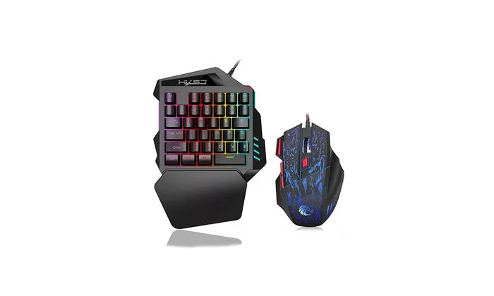 HXSJ J50 One-Handed Gaming Keyboard & Mouse