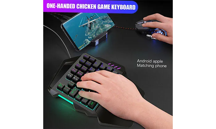 HXSJ J50 One-Handed Gaming Keyboard & Mouse