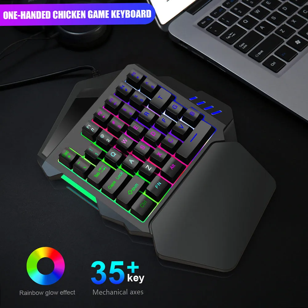 HXSJ J50 One-Handed Gaming Keyboard & Mouse