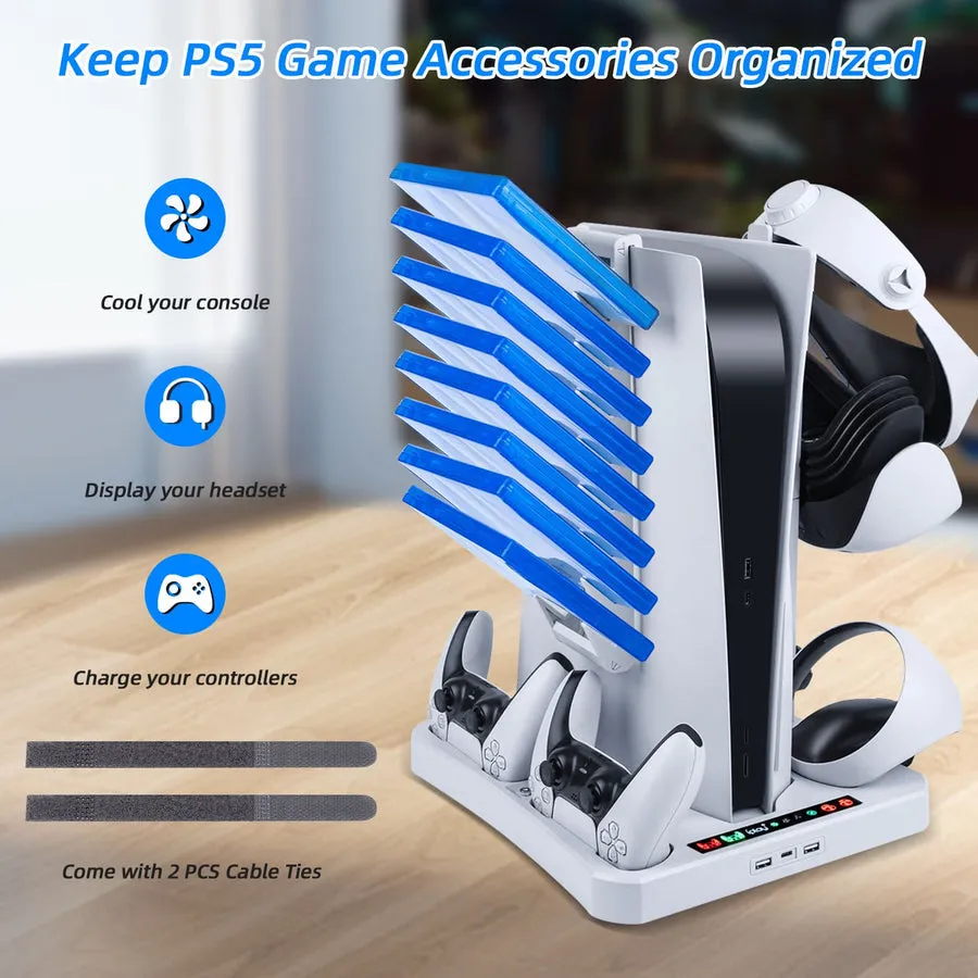 iPlay Multifunctional Cooling Stand with Charging Dock For Dualsense & PS VR2 Controllers