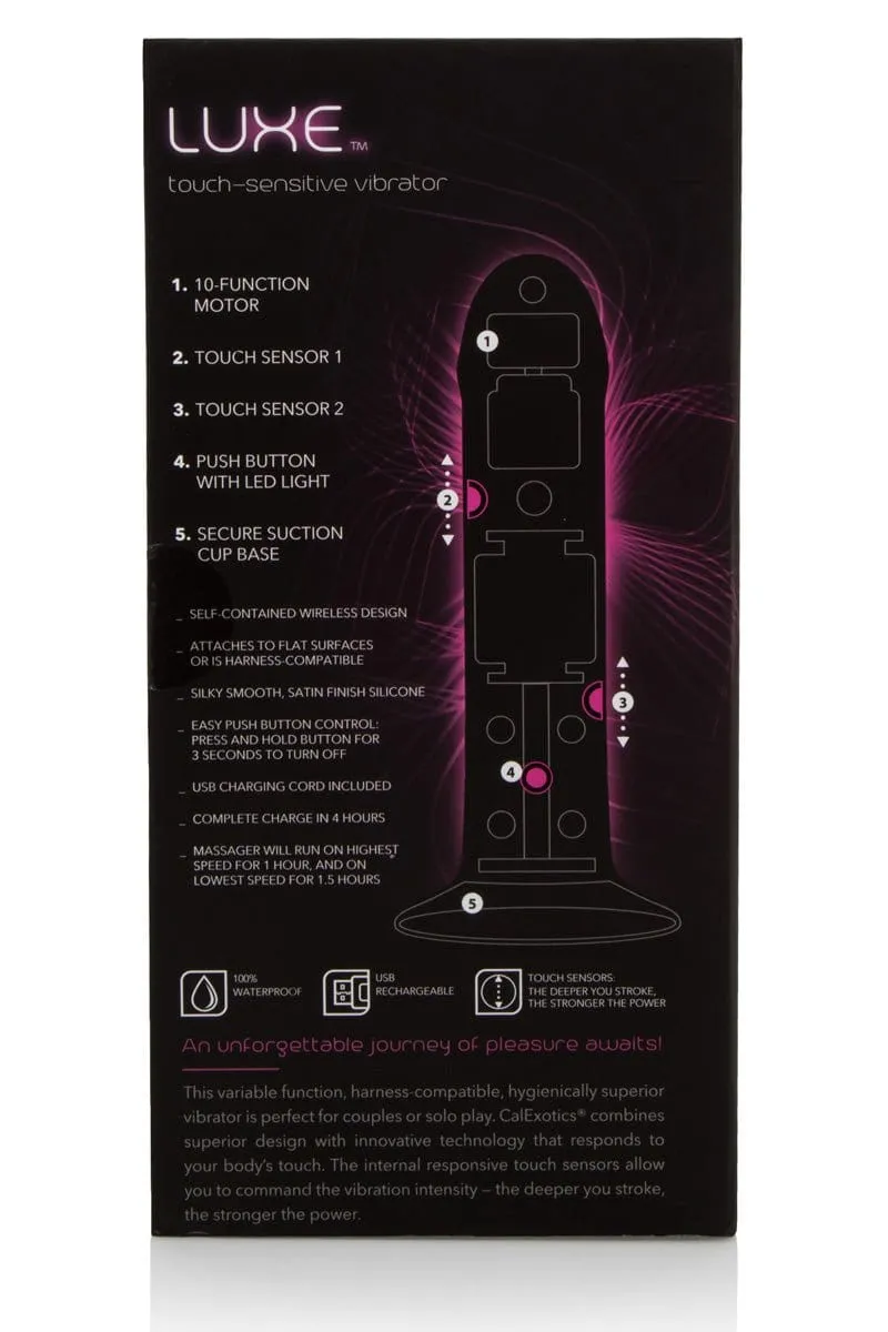 Luxe Touch Sensitive Vibrating Dildo