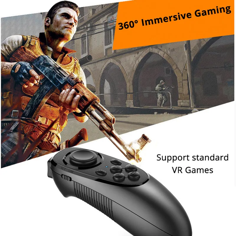 Mocute 052 Bluetooth Remote Shutter Release Wireless Gamepads for Android iOS Smartphone PC TV Box 3D Virtual Reality Glasses