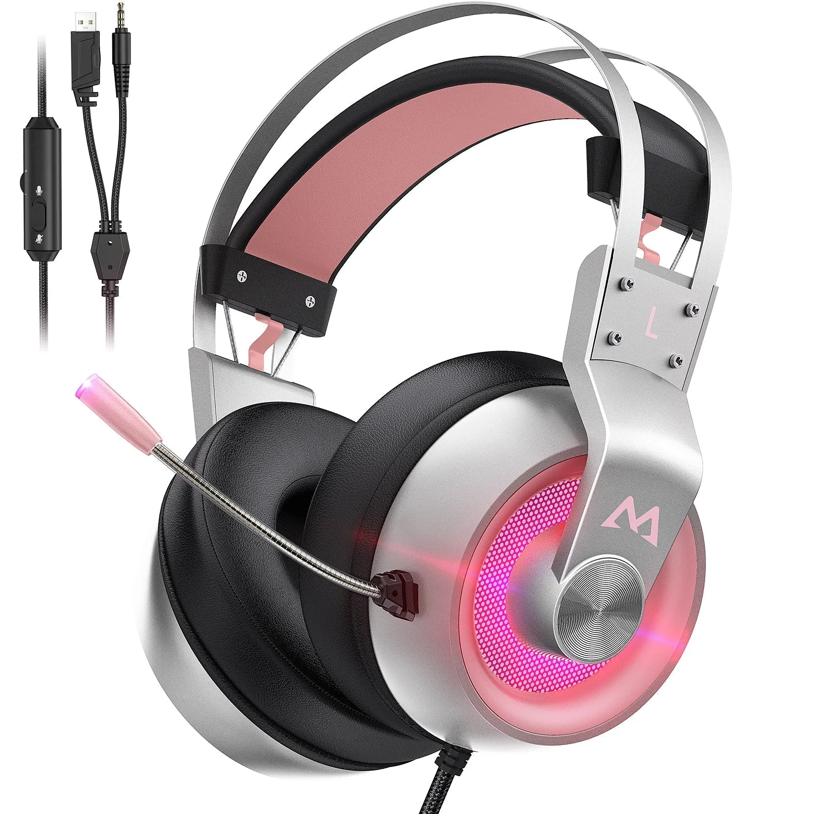 Mpow BH357 Wired Gaming Headset LED Light