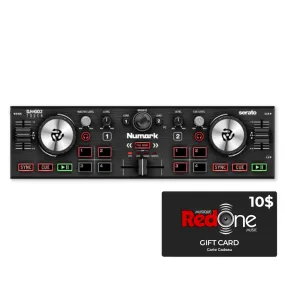 Numark DJ2GO2 TOUCH Pocket DJ Controller with Touch-Capacitive Jog Wheels   10$ Gift Card