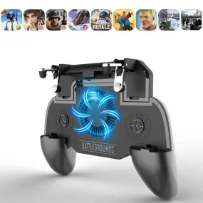 Pubg Controller Gamepad Pubg Mobile Trigger L1R1 Shooter Joystick Game Pad Phone Holder Cooler Fan with 2000/4000mAh Power Bank