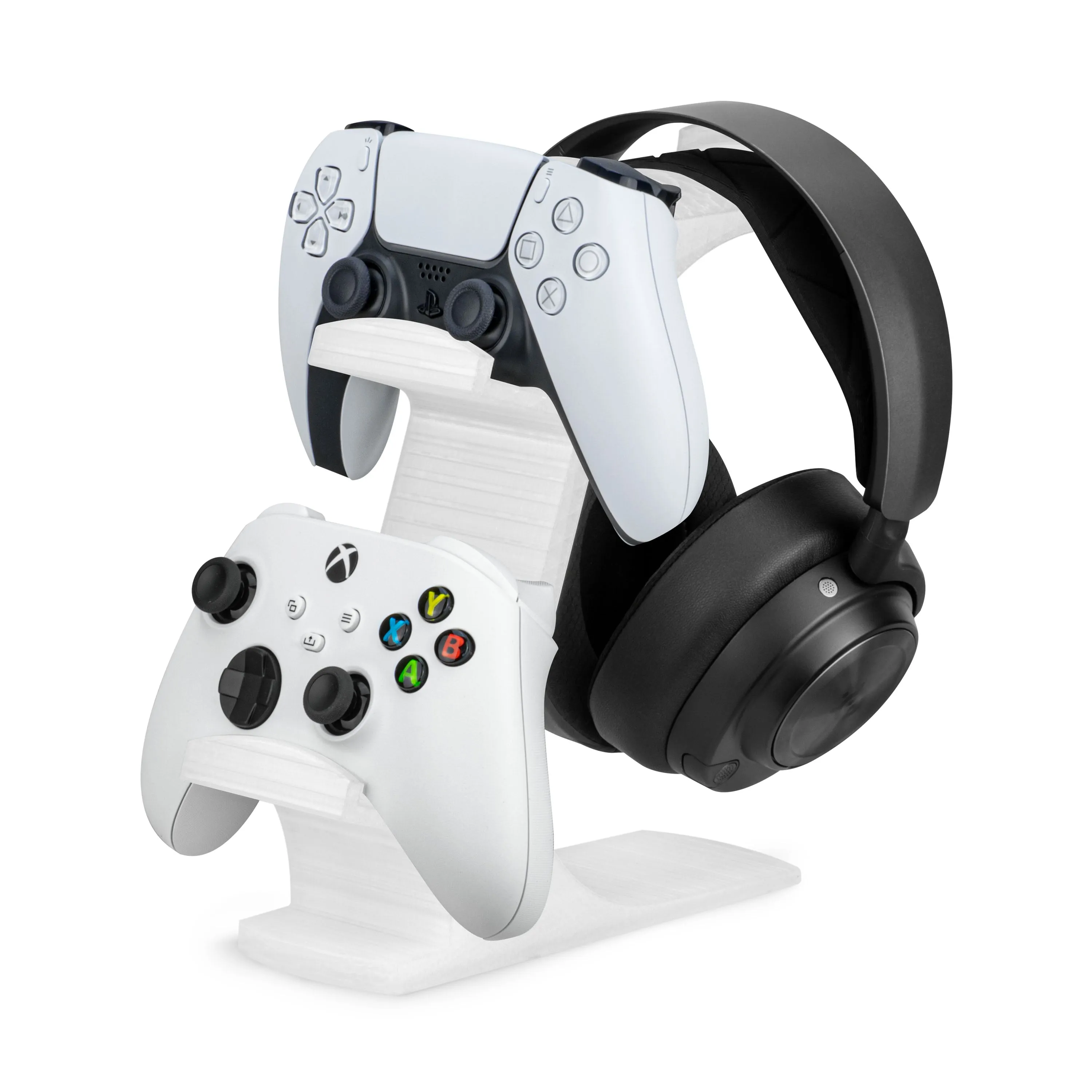 The Gravitas - Headphone Stand & Game Controller Holder for Desks - Universal Design for All Types Of Headsets & Gamepads