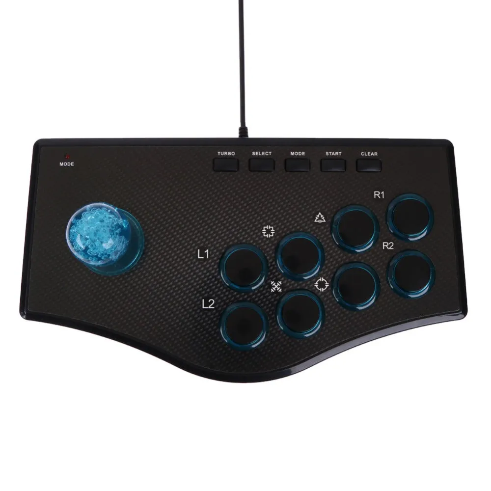 USB Fighting Stick Arcade Joystick Gamepad Rocker Controller with 4 Axes For PS3/PC For PS/Android communication Protocol