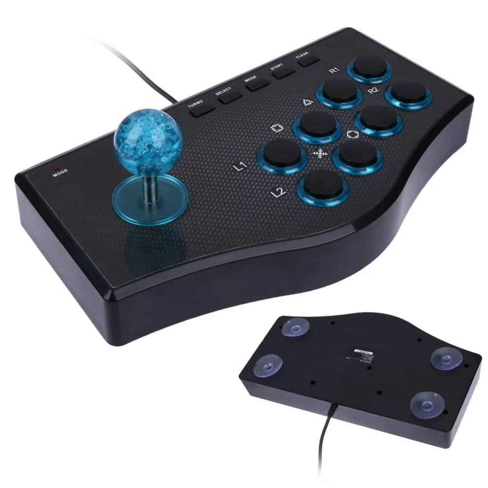 USB Fighting Stick Arcade Joystick Gamepad Rocker Controller with 4 Axes For PS3/PC For PS/Android communication Protocol