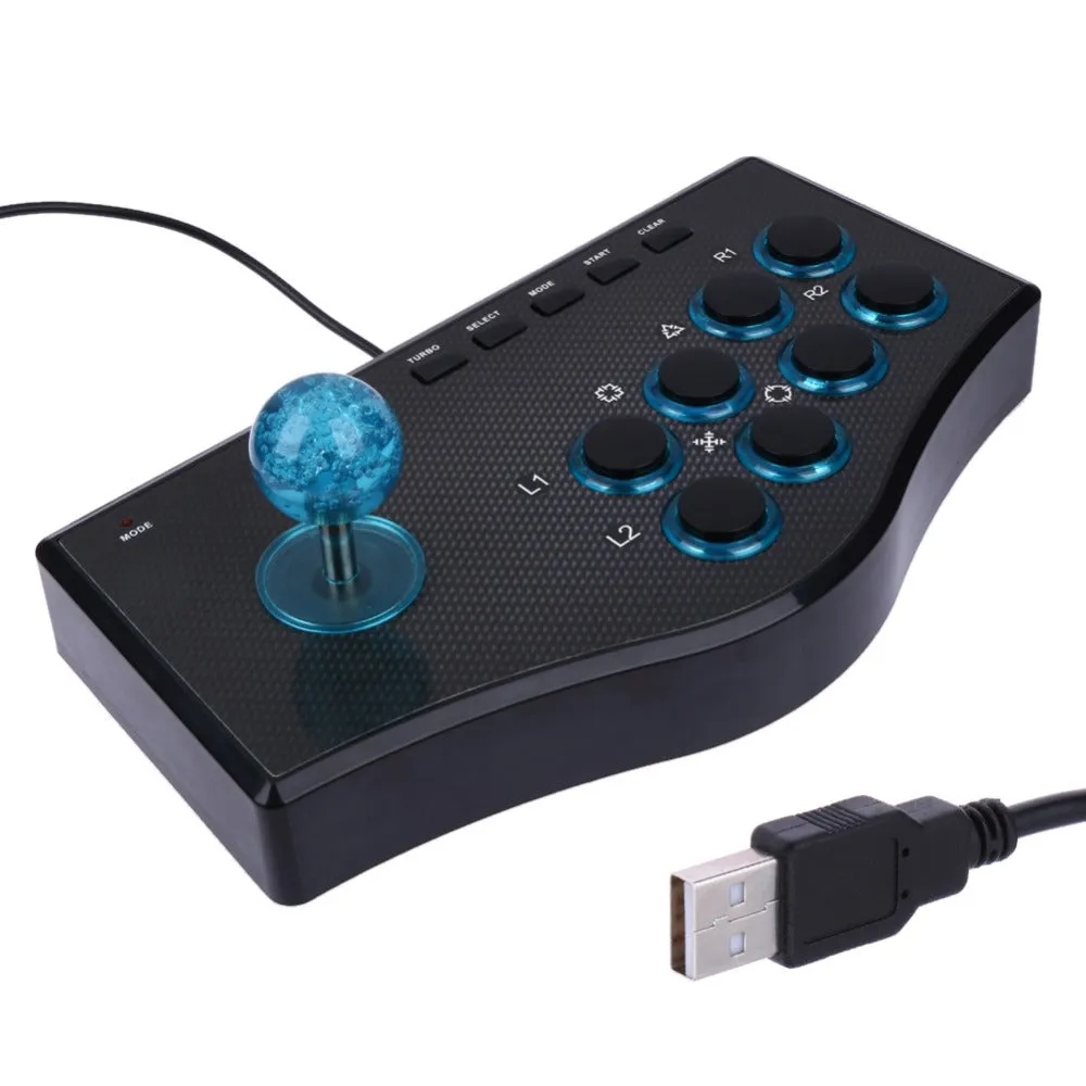 USB Fighting Stick Arcade Joystick Gamepad Rocker Controller with 4 Axes For PS3/PC For PS/Android communication Protocol