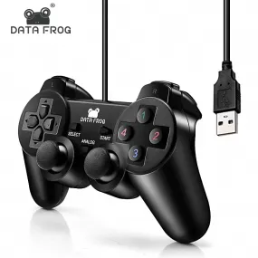 Vibration Joystick Wired USB PC Controller For PC Computer Laptop  For WinXP/Win7/Win8/Win10 For Vista Black Gamepad